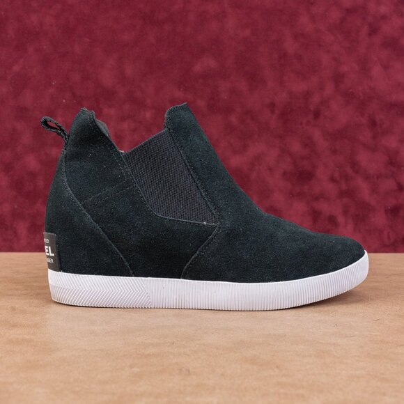 Sorel Wmn Out N About Slip Wedge Waterproof Pale Black Suede Ankle Boots Sz 11 - Picture 4 of 7